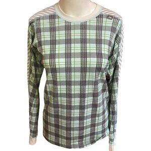 Helly Hansen Long Sleeve Plaid Base Layer | Women's Stay Dry Tech Large